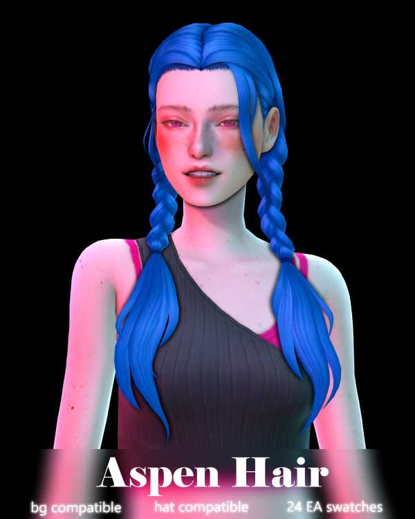 Maxis Match Aspen Hair by simsfinds - The Sims 4 Custom Content