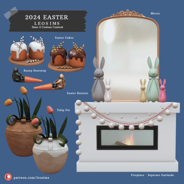 Mix Easter 2024 by leosims4cc - The Sims 4 Custom Content