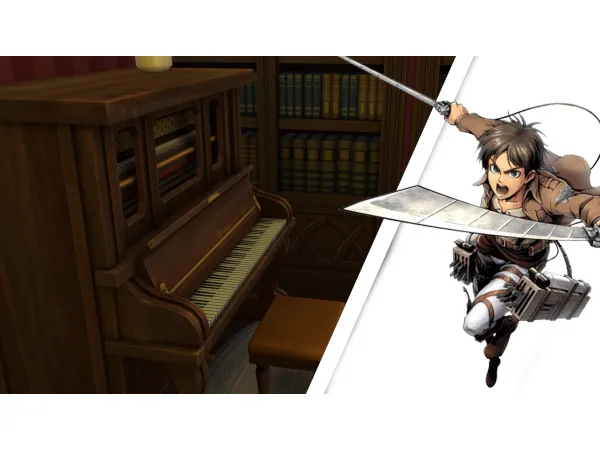 Maxis Match Attack on Titan songs on piano by SaftJemand - The Sims 4 Custom Content