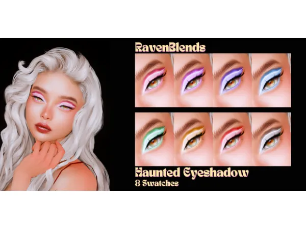 Alpha Haunted Eyeshadow by RavenBlends - The Sims 4 Custom Content