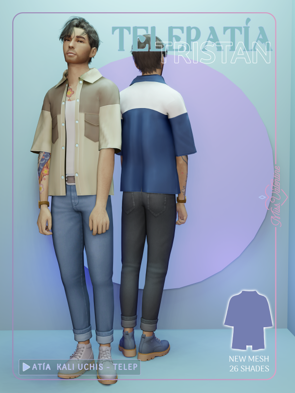 Alpha Tristan Top by simsfinds - The Sims 4 Custom Content