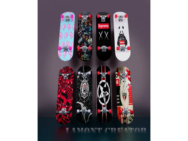 Mix skateboard - The Sims 4 Custom Content