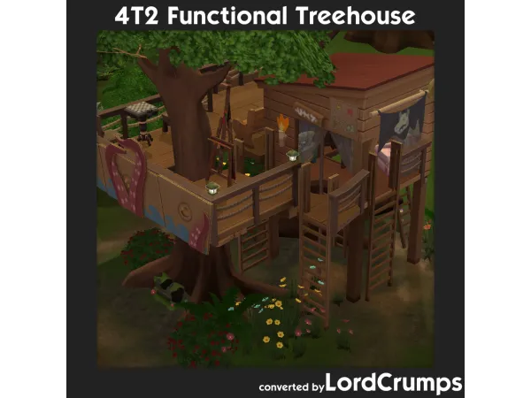 4T2 Functional Treehouse - The Sims 2 Custom Content