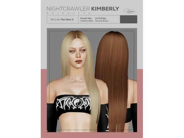 Nightcrawler Kimberly 4t2 Hairstyle - The Sims 2 Custom Content