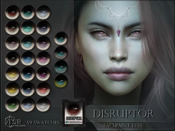 Alpha Disruptor Eyes (Facepaint) ( ) - The Sims 4 Custom Content