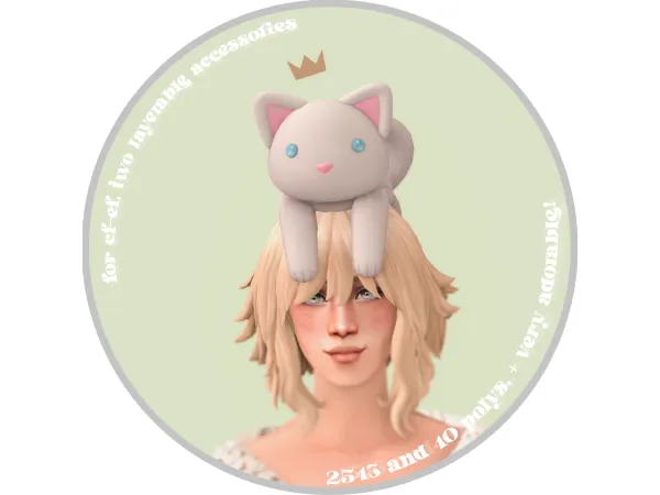 floating fairy cat and crown - The Sims 2 Custom Content