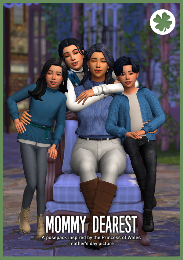 Mix Mommy Dearest Poses by simsfinds - The Sims 4 Custom Content