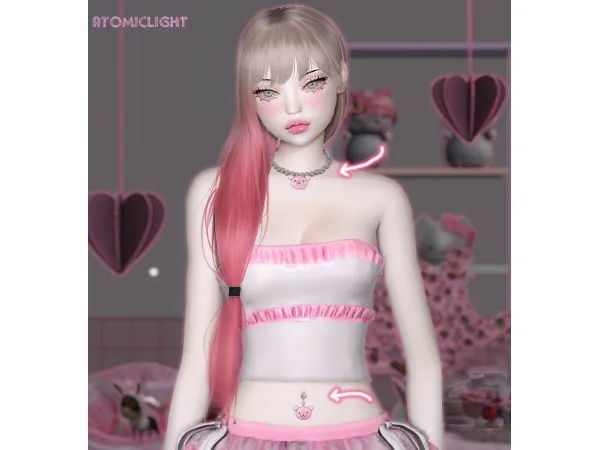 Alpha Cute Bear accessories by atomiclight - The Sims 4 Custom Content