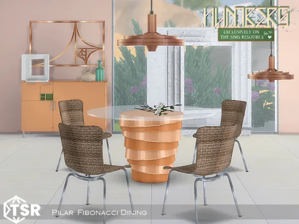 Alpha Fibonacci Diningroom - The Sims 4 Custom Content