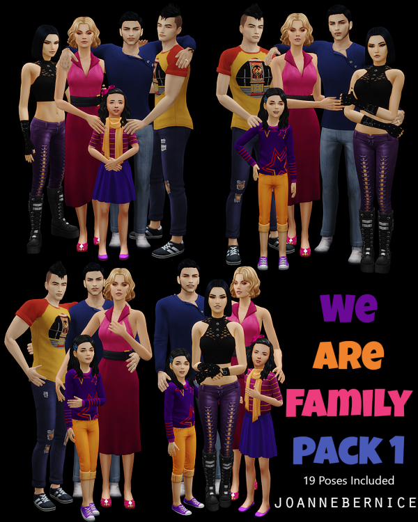 Mix We Are Family Pack 1 by simsfinds - The Sims 4 Custom Content