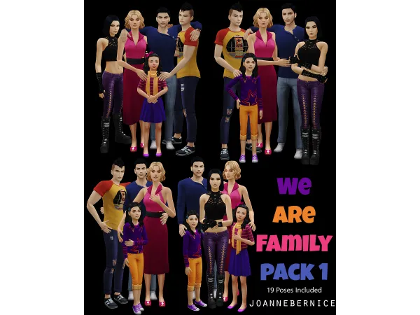 Mix We Are Family Pack 1 by joannebernice - The Sims 4 Custom Content