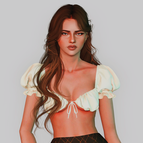4t3 Wingssims EF0220 Unilateral Long Curly Hair by simsfinds - The Sims 3 Custom Content