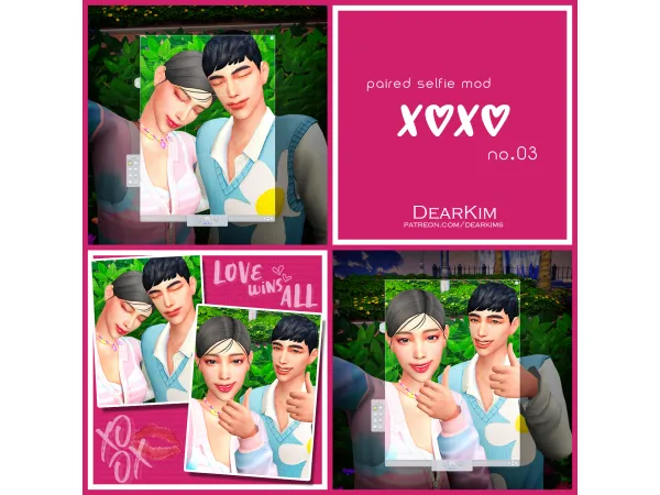 Mix [PairedSelfie] XX 03 by dearkims - The Sims 4 Custom Content