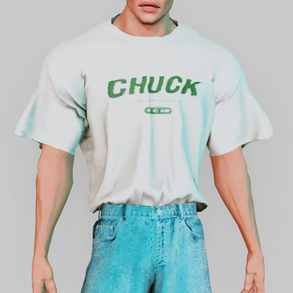 4t3 Gorillax3 Oversized T Shirt IV and Loose Jeans by simsfinds - The Sims 3 Custom Content