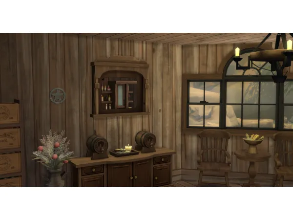 Maxis Match Ranch style mirror by Xetto - The Sims 4 Custom Content
