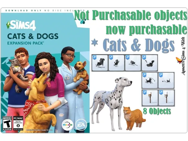 Maxis Match Not Purchasable objects now purchasable Cats Dogs by AnnettsSims4Welt - The Sims 4 Custom Content