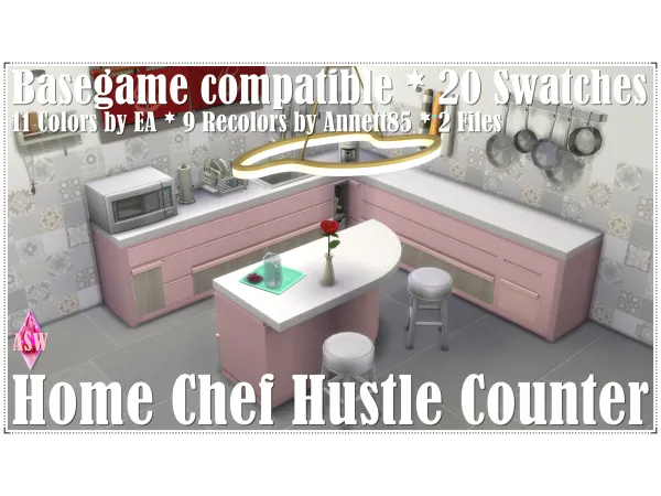 Maxis Match Home Chef Hustle Counter by AnnettsSims4Welt - The Sims 4 Custom Content