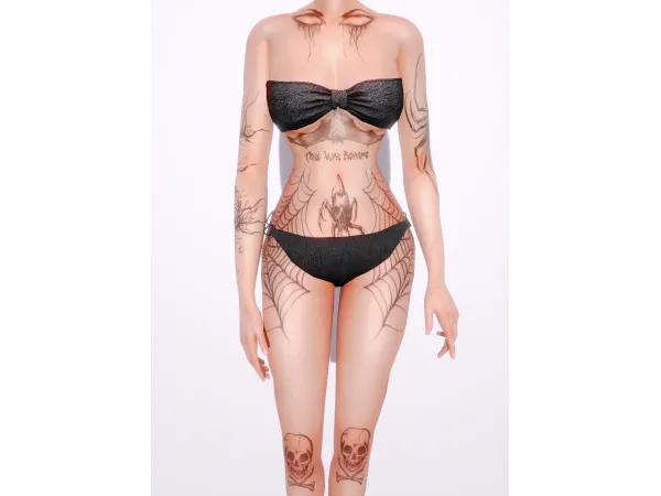 Mix RavenBlends Taylor Tattoo by RavenBlends - The Sims 4 Custom Content