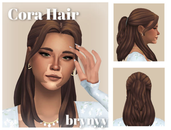 Maxis Match Cora Hair by simsfinds - The Sims 4 Custom Content