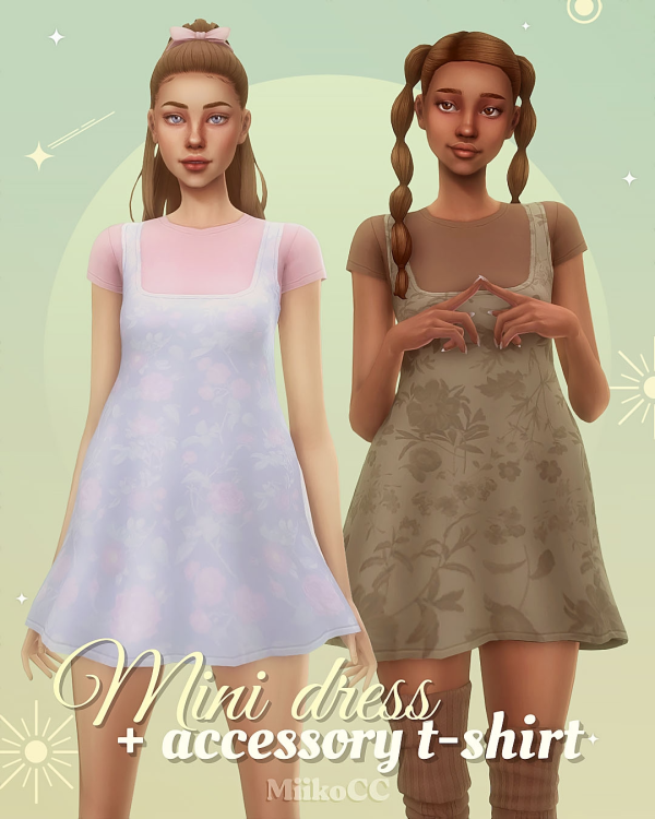 Maxis Match Mini dress accessory t shirt by simsfinds - The Sims 4 Custom Content