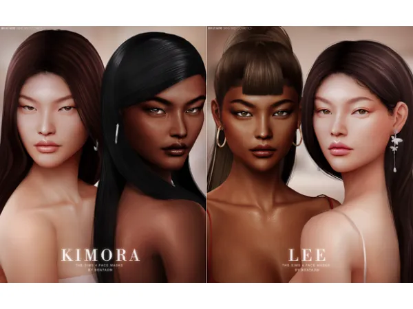 Alpha KIMORA LEE FACE MASKS AND SKIN OVERLAY EARLY ACCESS by BoatAom - The Sims 4 Custom Content