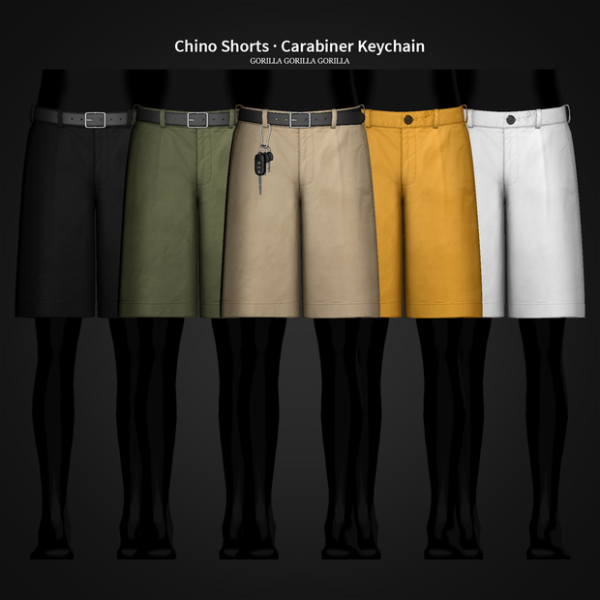 Alpha Chino Shorts Carabiner Keychain by simsfinds - The Sims 4 Custom Content