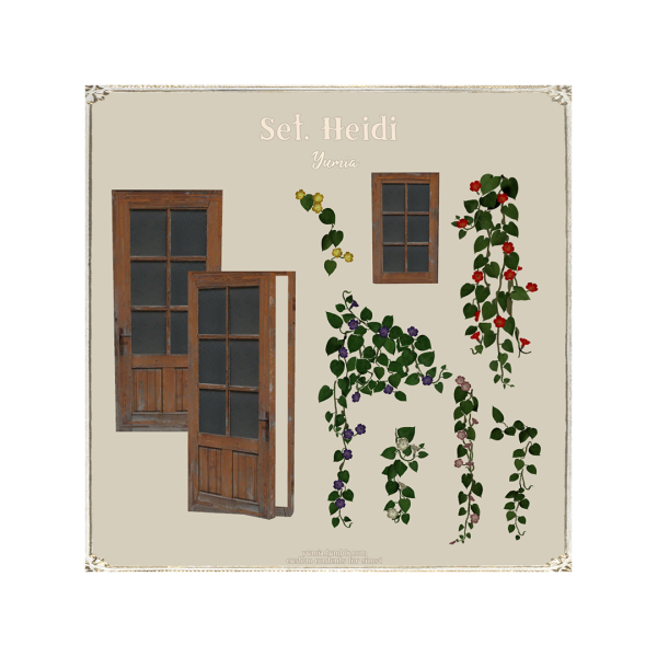 Alpha Set Heidi by simsfinds - The Sims 4 Custom Content