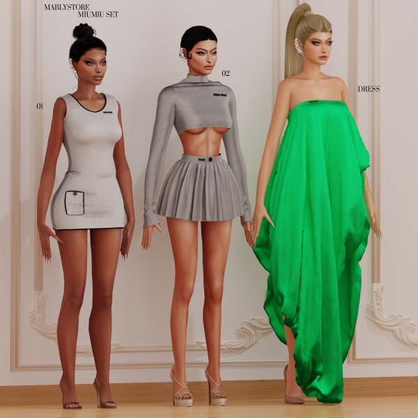Alpha MIUMIU CASUAL SET by simsfinds - The Sims 4 Custom Content