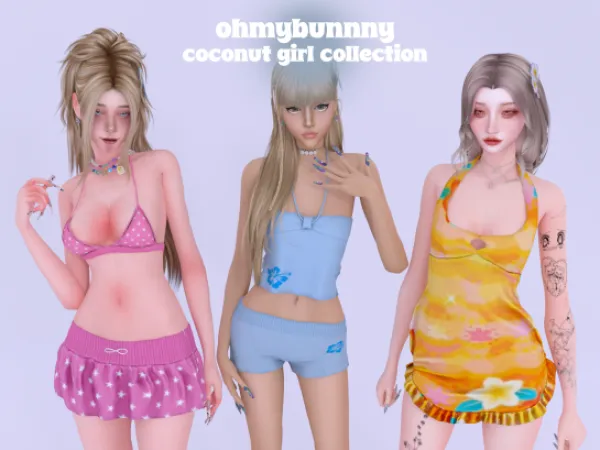 Alpha COCONUT GIRL COLLECTION - The Sims 4 Custom Content