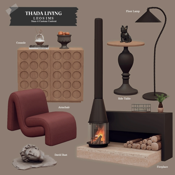 Mix Thada Living by leosims4cc - The Sims 4 Custom Content