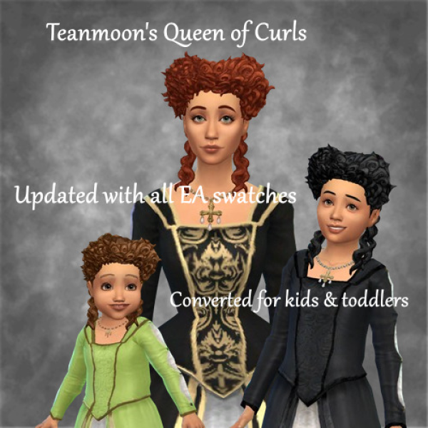 Maxis Match Teanmoon's Queen of Curls updated by simsfinds - The Sims 4 Custom Content