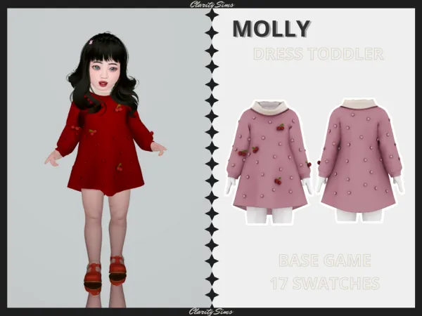 Alpha Molly Dress Toddler - The Sims 4 Custom Content