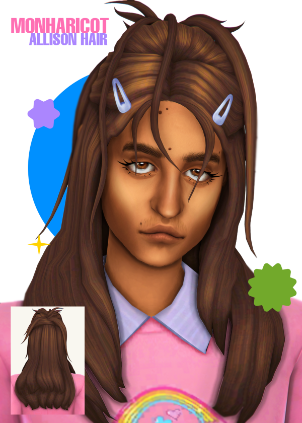 Maxis Match Allison Hair by simsfinds - The Sims 4 Custom Content