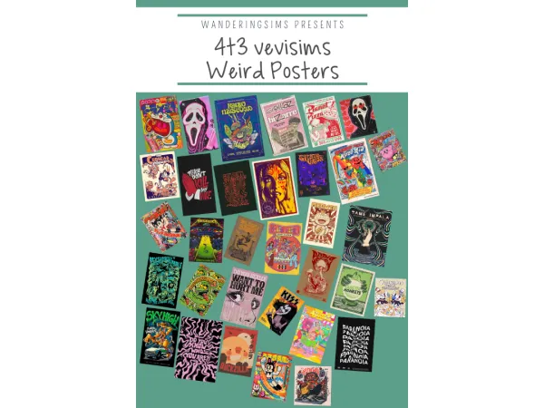 Introducing 4t3 vevisims Some Weird Posters - The Sims 3 Custom Content