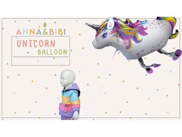 Alpha Unicorn Balloon [AnnaBibi] by anna_bibi - The Sims 4 Custom Content