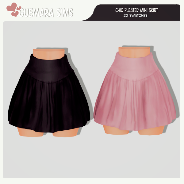 Alpha Chic Pleated Mini Skirt by simsfinds - The Sims 4 Custom Content