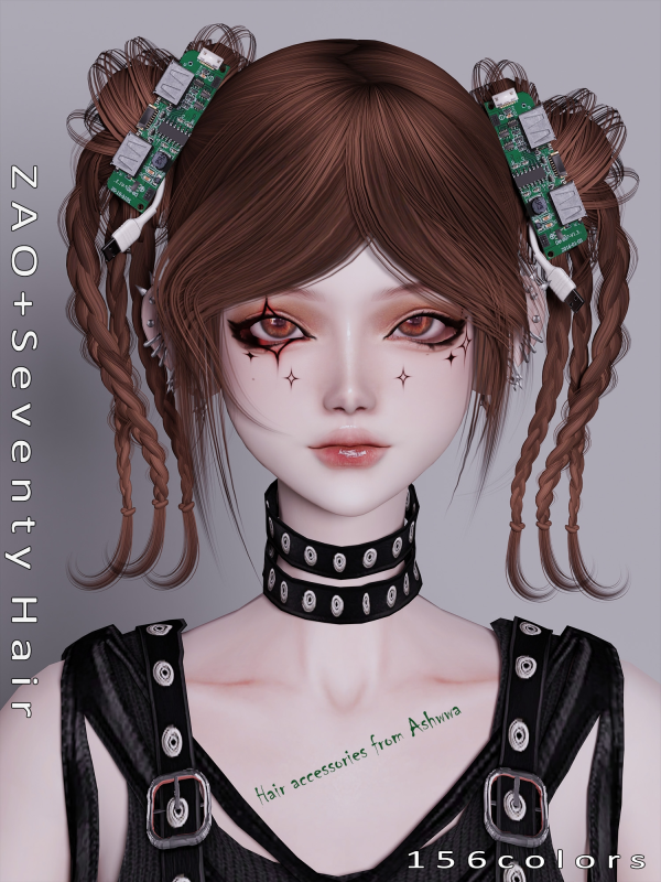 Alpha 2024 Mar01 (sims4)Eco Hair Clip by simsfinds - The Sims 4 Custom Content
