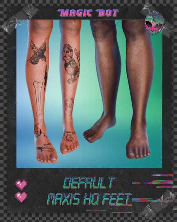 Alpha DEFAULT MAXIS HQ FEET (upd 13032024) by simsfinds - The Sims 4 Custom Content
