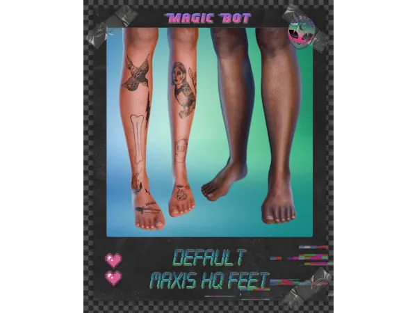 Alpha DEFAULT MAXIS HQ FEET (upd 13032024) by magicbot - The Sims 4 Custom Content