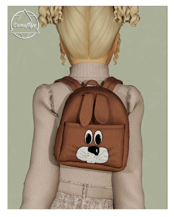 Alpha Little Princess Child Collection (6 items) 3 Outfits Backpack Beret Earrings ALL IN ONE by simsfinds - The Sims 4 Custom Content