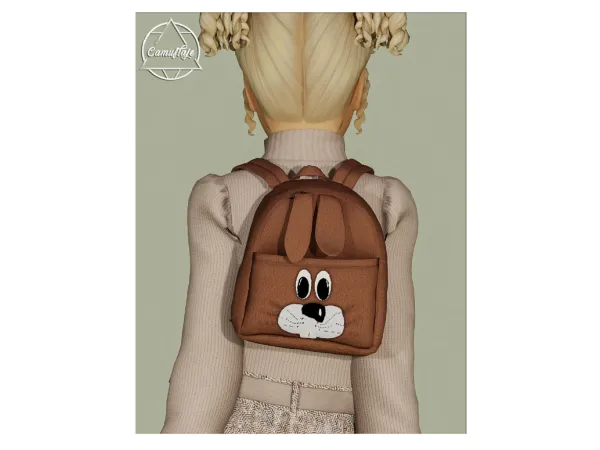 Alpha Little Princess Child Collection (6 items) 3 Outfits Backpack Beret Earrings ALL IN ONE by camuflaje - The Sims 4 Custom Content