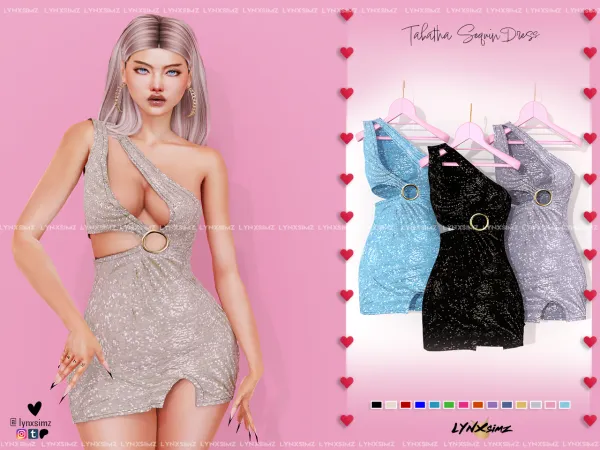 Alpha Tabatha Dress by lynxsimz - The Sims 4 Custom Content