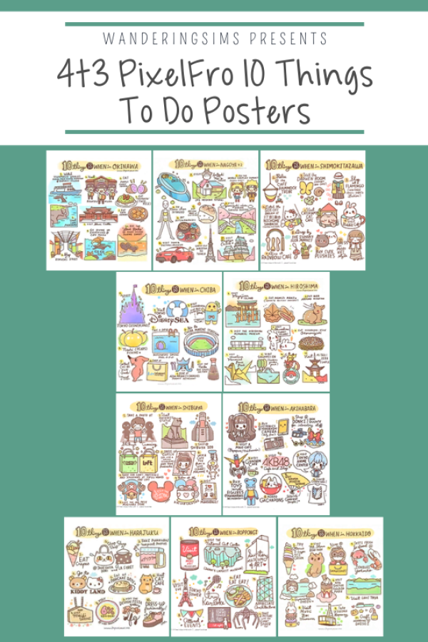 Introducing 4t3 PixelFro 10 Things to Do Posters by simsfinds - The Sims 3 Custom Content
