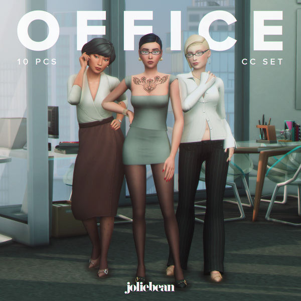 Maxis Match Office Set by simsfinds - The Sims 4 Custom Content