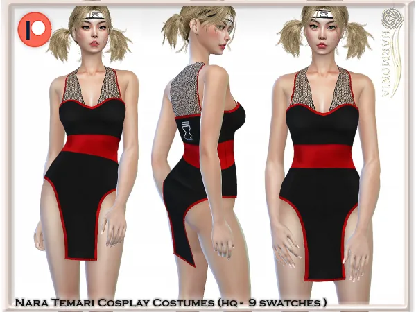 Alpha NARA TEMARI SEXY COSPLAY COSTUME HEADBAND by harmoniasims4 - The Sims 4 Custom Content