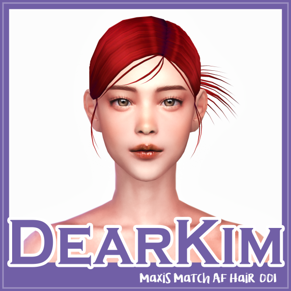 Maxis Match MXM_AF_hair_001 by simsfinds - The Sims 4 Custom Content
