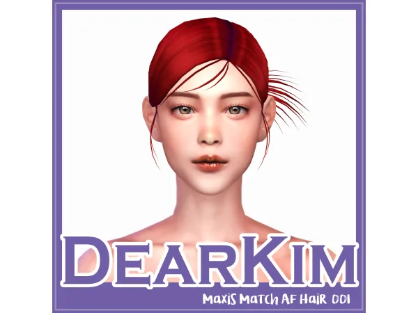 Maxis Match MXM_AF_hair_001 by dearkims - The Sims 4 Custom Content