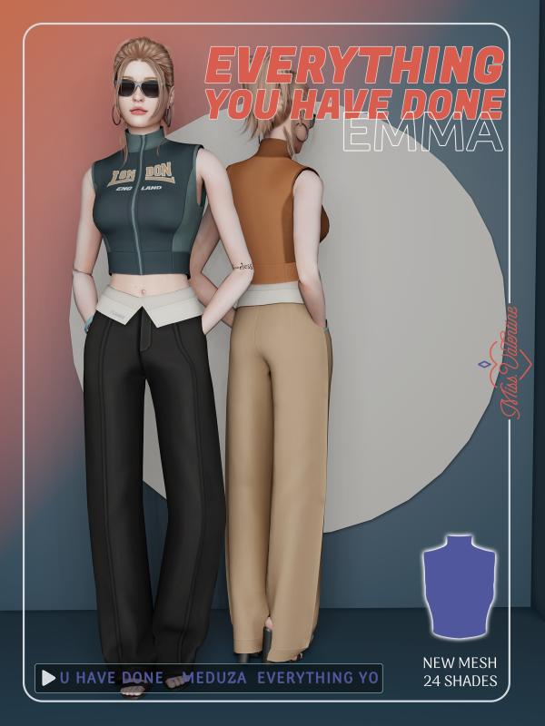 Alpha Emma Top Public by simsfinds - The Sims 4 Custom Content