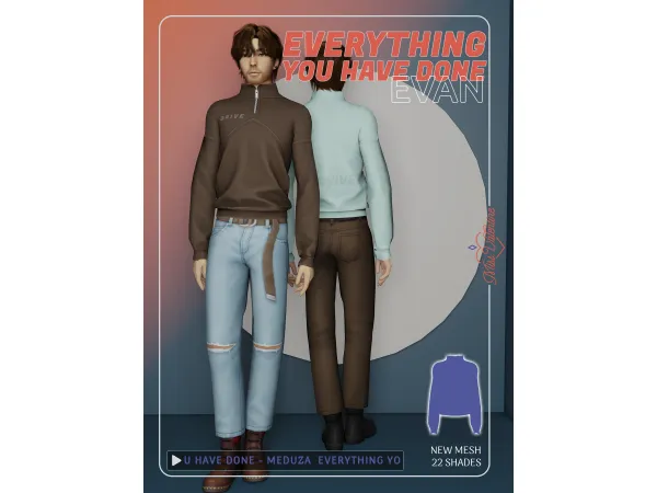 Alpha Evan Top Public by Valentina - The Sims 4 Custom Content