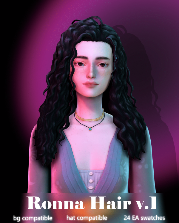 Maxis Match Ronna Hair by simsfinds - The Sims 4 Custom Content